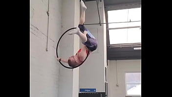 Realised it's been a while since i last shared what i've been working on in aerial hoop this isn't the smoothest as i'm