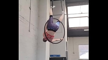 Realised it's been a while since i last shared what i've been working on in aerial hoop this isn't the smoothest as i'm