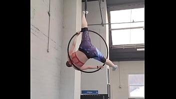 Realised it's been a while since i last shared what i've been working on in aerial hoop this isn't the smoothest as i'm