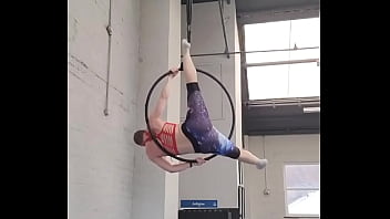 Realised it's been a while since i last shared what i've been working on in aerial hoop this isn't the smoothest as i'm