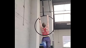 Realised it's been a while since i last shared what i've been working on in aerial hoop this isn't the smoothest as i'm