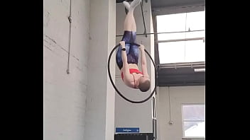 Realised it's been a while since i last shared what i've been working on in aerial hoop this isn't the smoothest as i'm