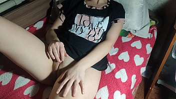 Lonely sweet pussy with a dildo