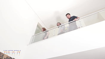 Sexy latinas bruna santos and sabrina fit in an intense scene doing dp footjob