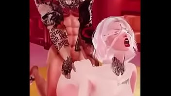 Imvu‘ slutt gets her squirting pussy and womb filled by cock