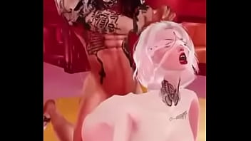 Imvu‘ slutt gets her squirting pussy and womb filled by cock