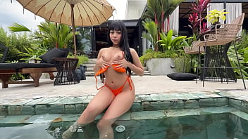 A day at the pool ends up in a great fuck with my neighbor