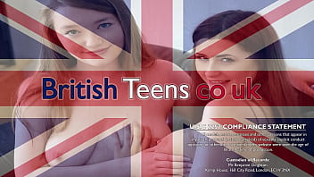 Two british teens suck a room of guys