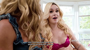 Teen gets real handson make out lessons from step mom