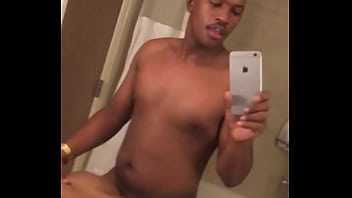 Amateur ebony gets railed in hotel bathroom