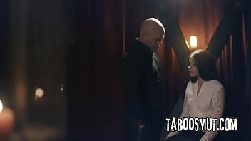 Brunette teen fucked by a rich guy at his bdsm sex dungeon