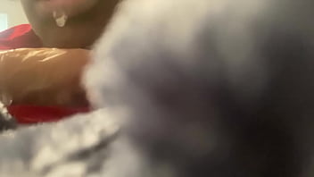 Ebony slut gets throat fucked