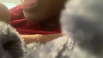 Ebony slut gets throat fucked