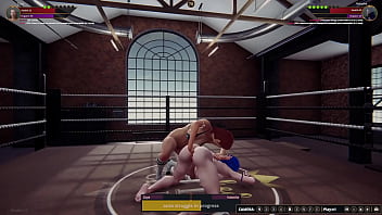 Naked figher 3d big booba catfight