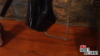 Audrey sucks otto’s cock before he pounds her ass to climax