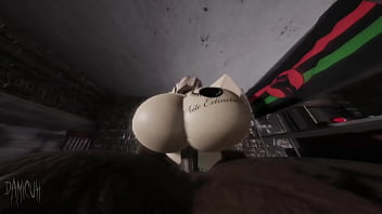 Snowbunny rides big black cock damicuh