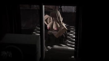 Snowbunny rides big black cock damicuh