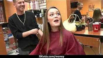 Slutty amateur babe is paid cash from some crazy public sex 27