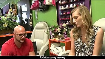 Tight teen fucks a man in front of the camera for cash 11