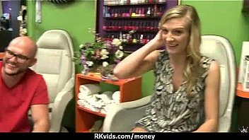 Tight teen fucks a man in front of the camera for cash 11