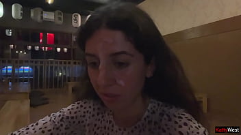 I suck dick in the toilet of a sushi bar and eat rolls with cum on my face