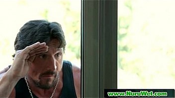 Blonde babe gives nuru massage 13