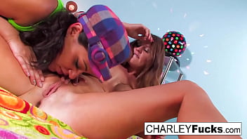 Bisg boobed brunette fucks her sexy friend