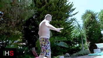 Sexy girl fuck hard in the pool and then in the room