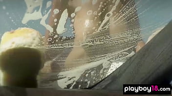 Petite black cougar and three big boobed teens starting new business