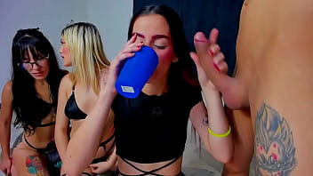 Crazy latinas swallow a big cock