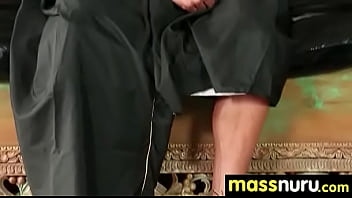 Nuru massage ends with a hot shower fuck 8