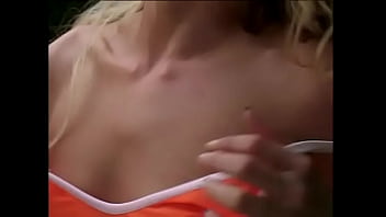 Blonde lainey baron massages her shaved pussy with a toy