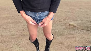 Climax with anal vibrator me in miniskirt boots anal toy secretgakuen