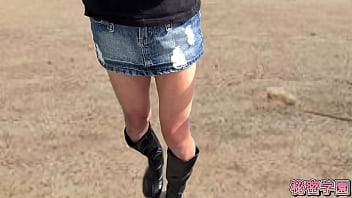 Climax with anal vibrator me in miniskirt boots anal toy secretgakuen