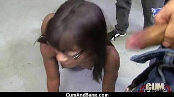 Cum slut introduced to bukkake 2