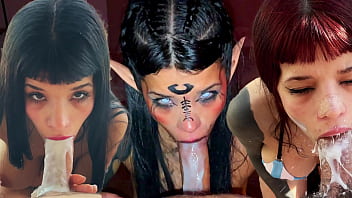 The best of deepthroat with lots of milk coming out of my mouth compilation