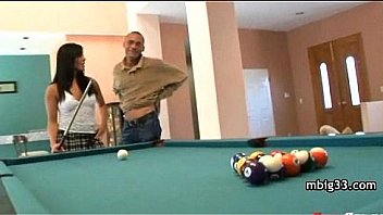 Oiled up hottie fucks a big black cock