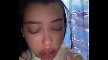 Latina teen deepthroat puke training