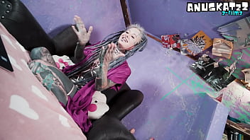 Ink covered beauty’s livestream featuring anal fun