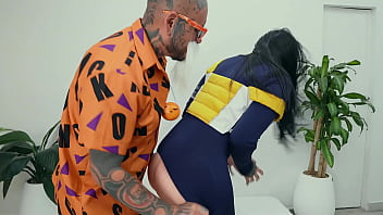 Veguetta ends up riding master roshi's hard cock and swallows all his cum la rola
