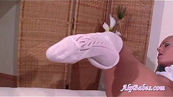 Hot alps b eating on a dildo