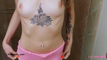 Alluring blonde model enjoys a sensual bath