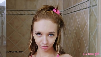 Alluring blonde model enjoys a sensual bath