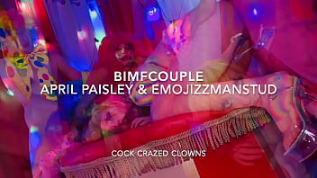Cock crazed clown couple swap