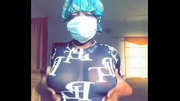 Horny girl catch striping and paying with her boobs