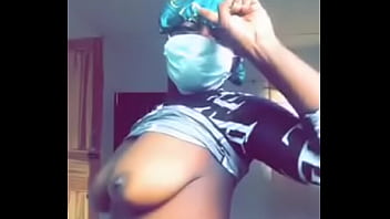 Horny girl catch striping and paying with her boobs