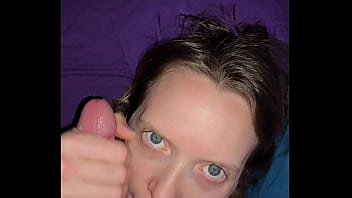 Milf receives facial after face fucking