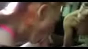 Two sexy sluts sharing a sloppy cock