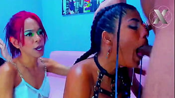 Latina bitches submit to their classmate for him to give them dick