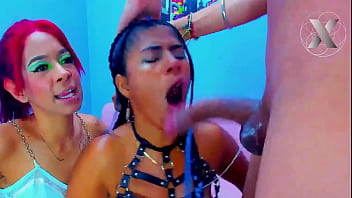 Latina bitches submit to their classmate for him to give them dick